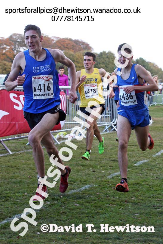 Junior men, 2016 National Cross Country Relays, Berry Hill Park, Mansfield. Photo: David T. Hewitson/Sports for All Pics